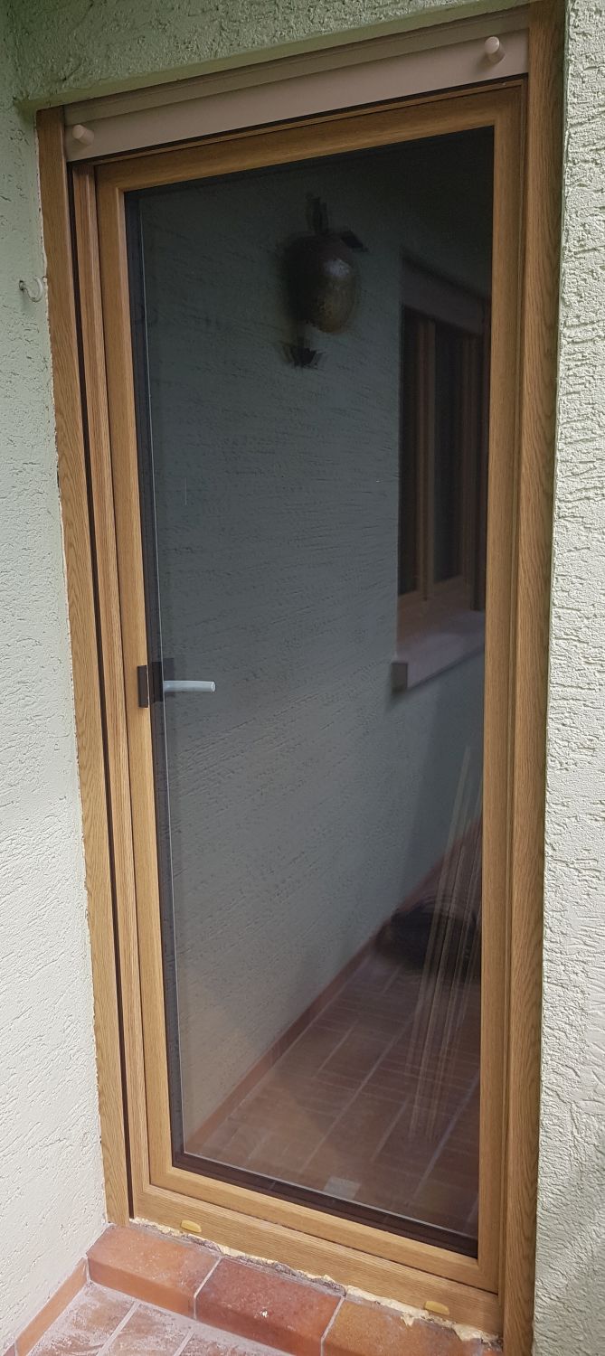 Balkontür mit GEA 09 Dekor - Helle Eiche