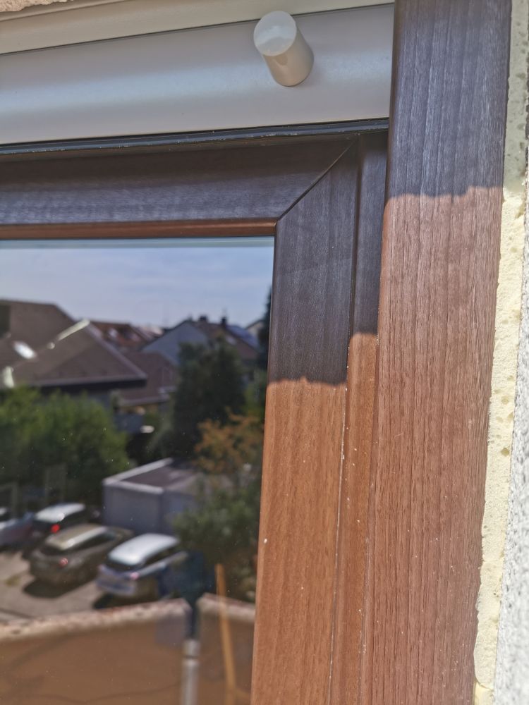 Gealan Fenster mit Furnier GEA30 Siena PN Noce / Walnuss Terra
